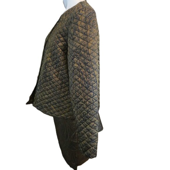 ❤️ 4/$20 I-Lyse Hart skirt & jacket set outfit Size 14 Slight iridescence - Picture 2 of 14